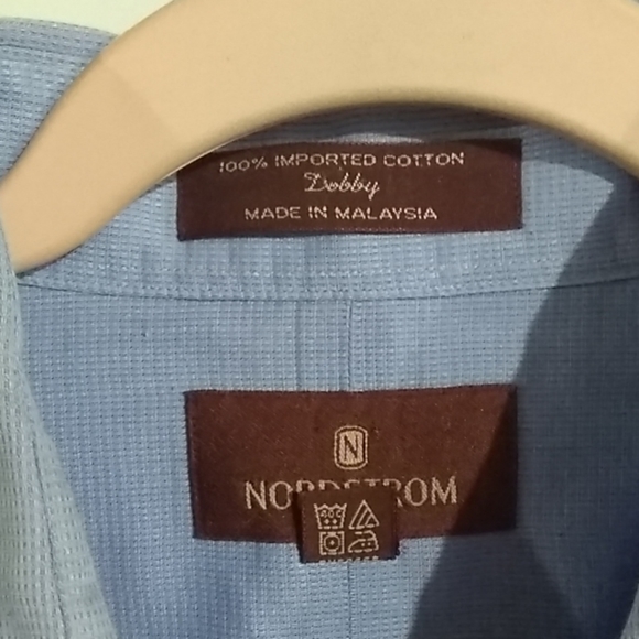 Nordstrom Dobby Cotton Buttondown Size 16-35 - Picture 2 of 6